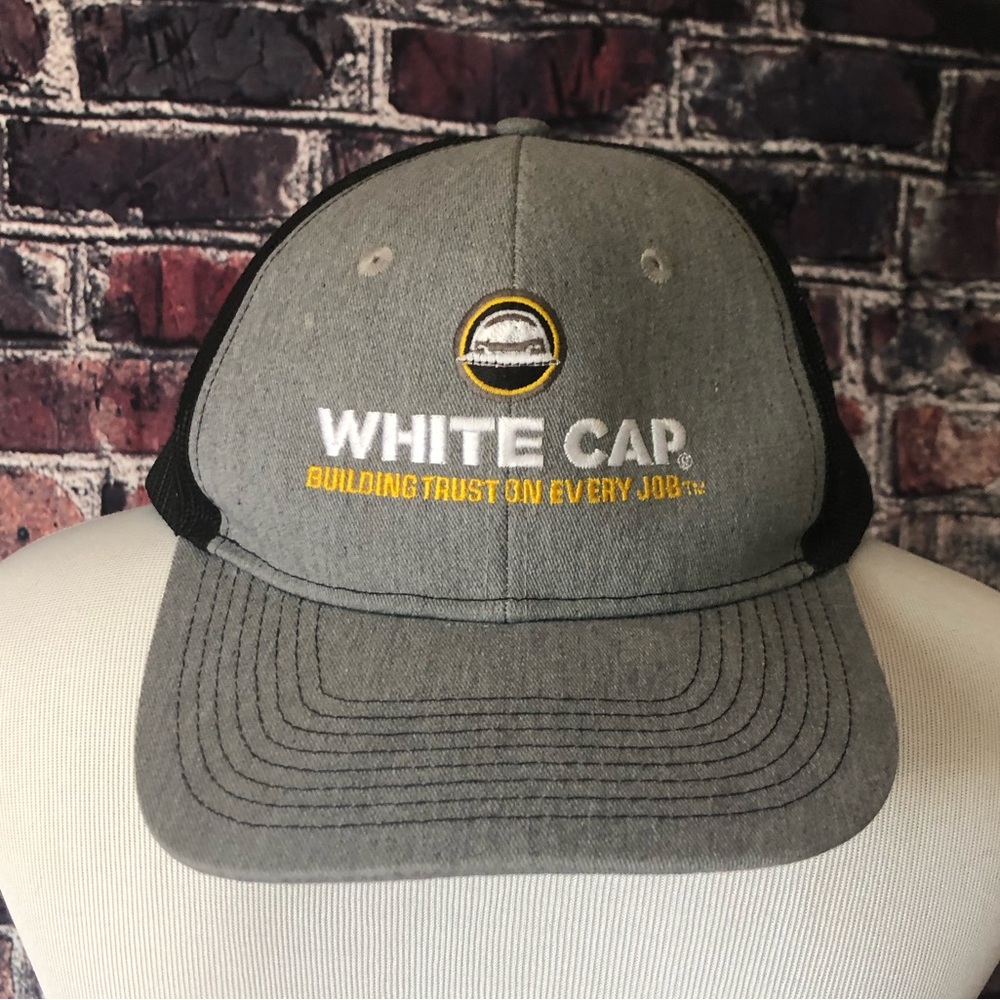 Metabo HPT Power Tools White Cap Gray Mesh Snapback Hat